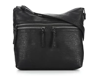 Bueno Of California Waxy Croc Washed Hobo Bag Handbag