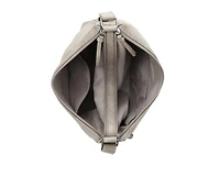 Bueno Of California Waxy Croc Washed Hobo Bag Handbag