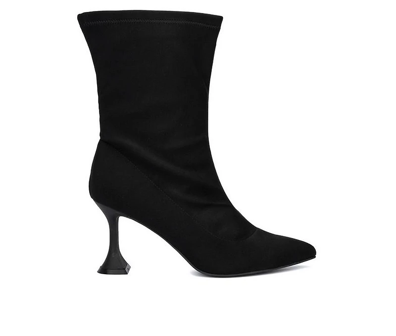 Women's Fashion to Figure Kia Wide Width Heeled Booties