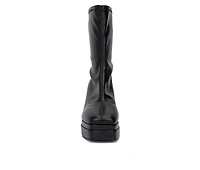 Women's Fashion to Figure Keira Wide Width Mid Calf Platform Booties