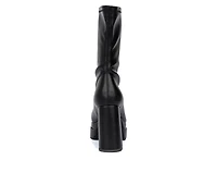 Women's Fashion to Figure Keira Wide Width Mid Calf Platform Booties
