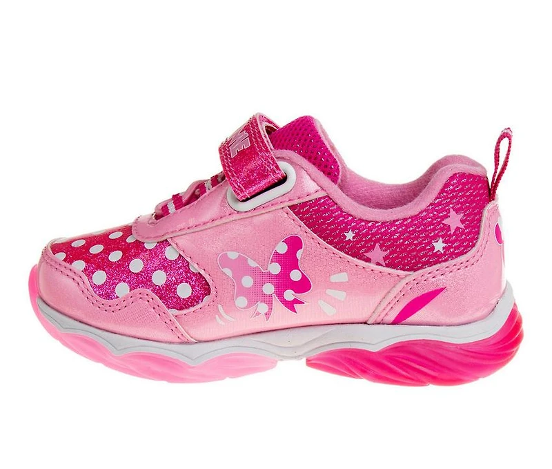 Girls' Disney Toddler & Little Kid Minnie Loves Polka Dots Light Up Sneakers