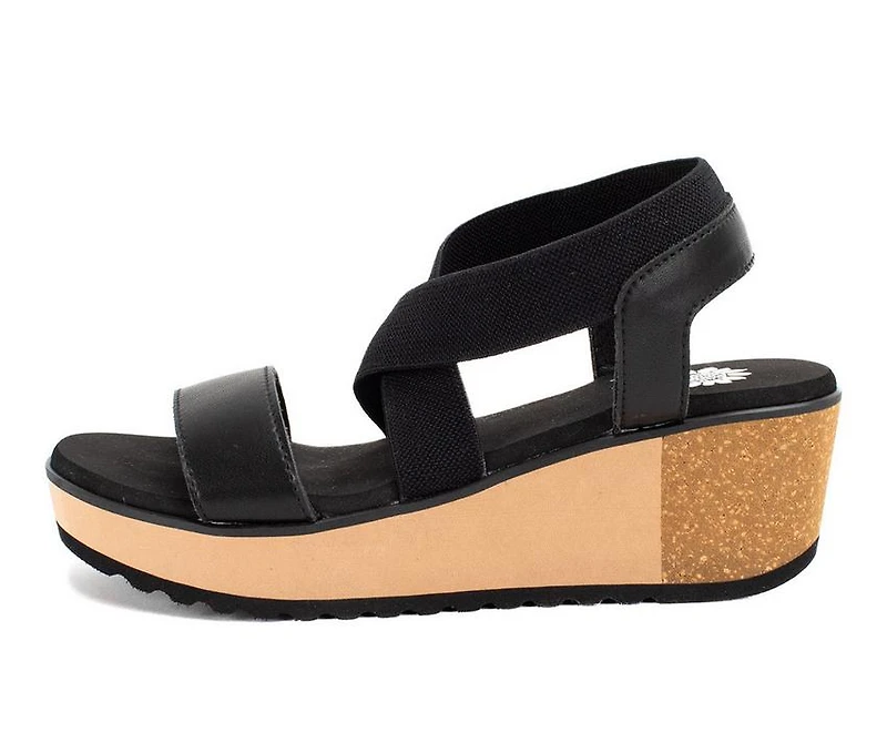 Women's Yellow Box Maldive Wedge Sandals