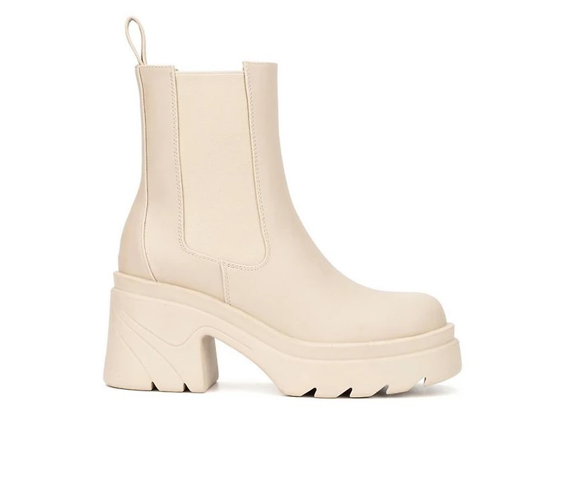 Women's New York and Company Tessa Heeled Chelsea Booties