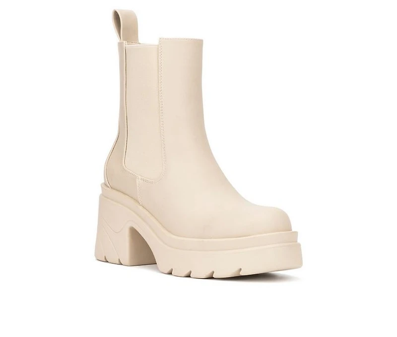 Women's New York and Company Tessa Heeled Chelsea Booties