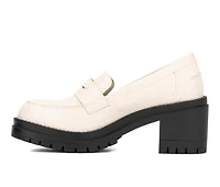 Women's New York and Company Penni Heeled Loafers