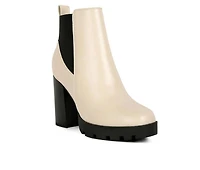 Women's London Rag Bolt Block Heel Chelsea Booties