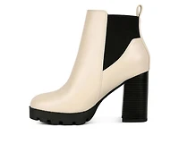 Women's London Rag Bolt Block Heel Chelsea Booties