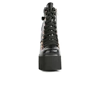 Women's London Rag Boogie Platform Lace Up Booties