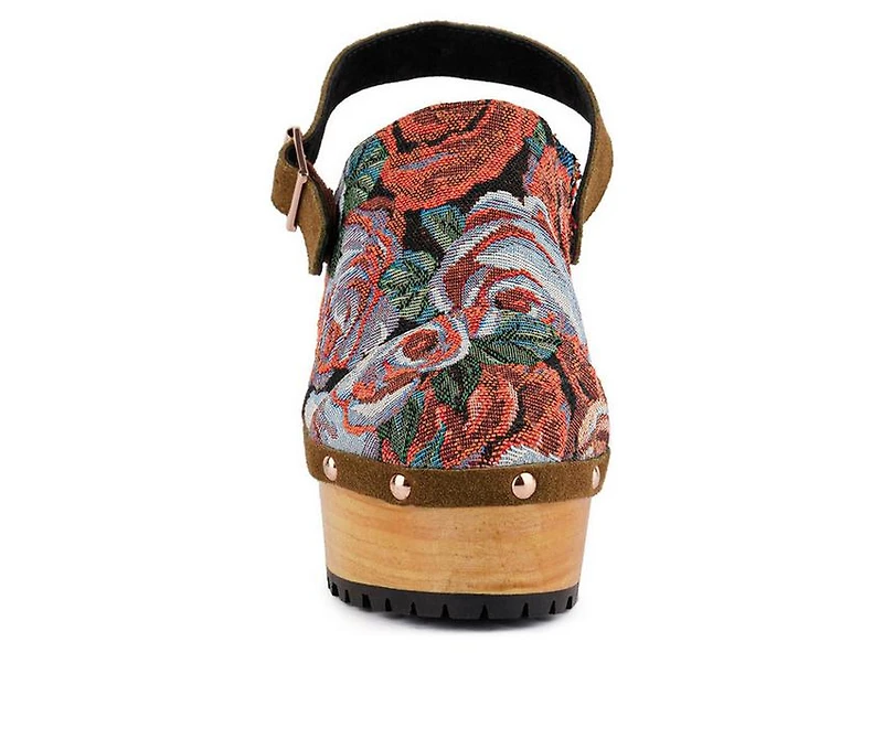 Women's Rag & Co Mural Block Heel Platform Clogs