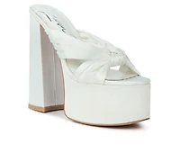 Women's London Rag Strobing Chunky Platform Heeled Sandals