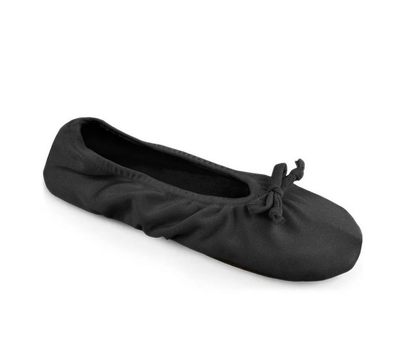 MUK LUKS Women's Stretch Satin Ballerina Slipper