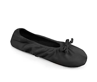 MUK LUKS Women's Stretch Satin Ballerina Slipper