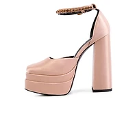 Women's Rag & Co Martin Block Heel Platform Pumps