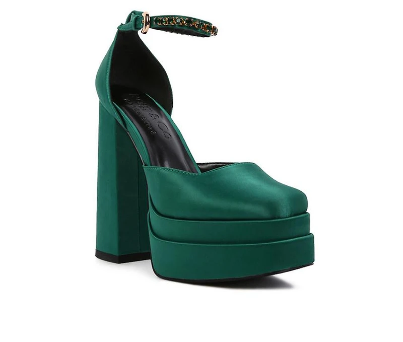 Women's Rag & Co Martin Block Heel Platform Pumps