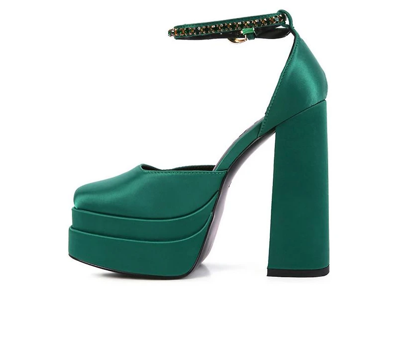 Women's Rag & Co Martin Block Heel Platform Pumps