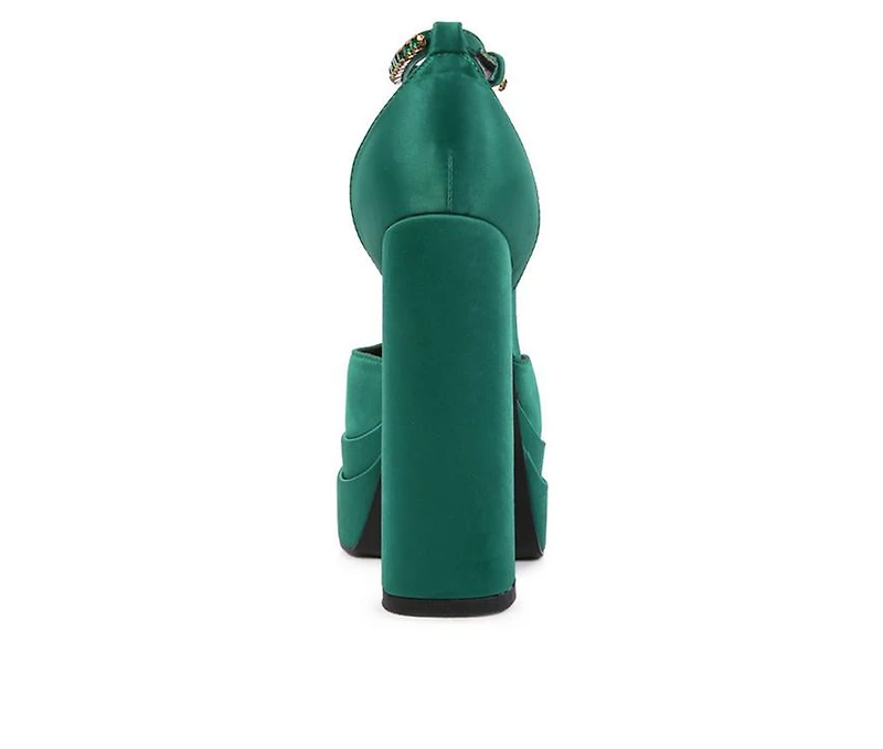 Women's Rag & Co Martin Block Heel Platform Pumps