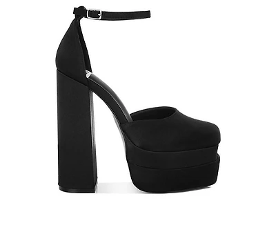 Women's Rag & Co Martin Block Heel Platform Pumps