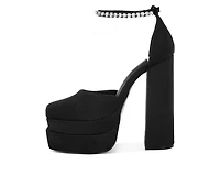 Women's Rag & Co Martin Block Heel Platform Pumps