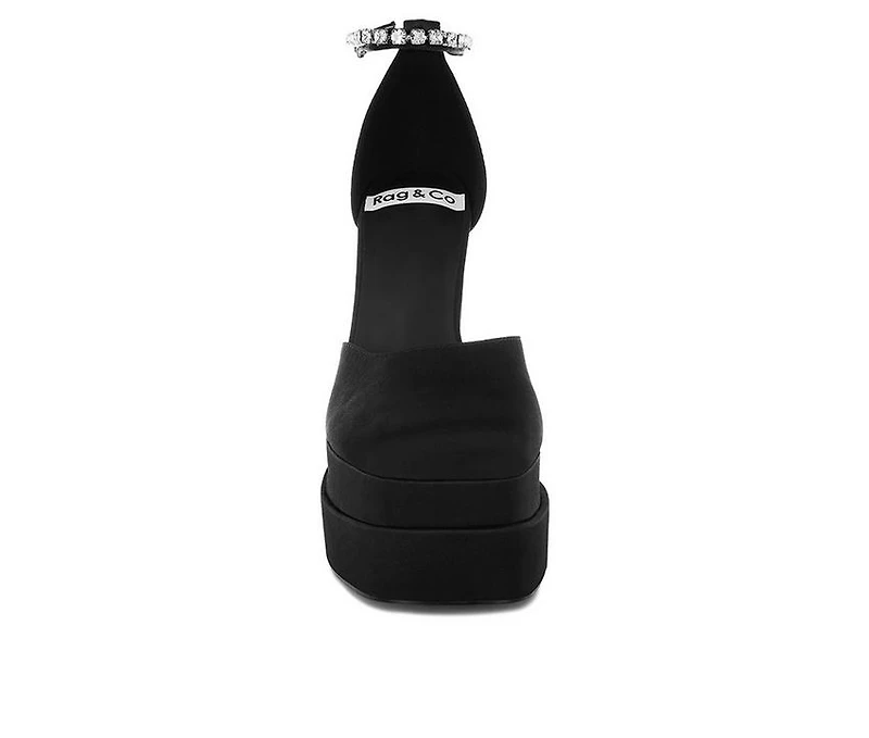 Women's Rag & Co Martin Block Heel Platform Pumps