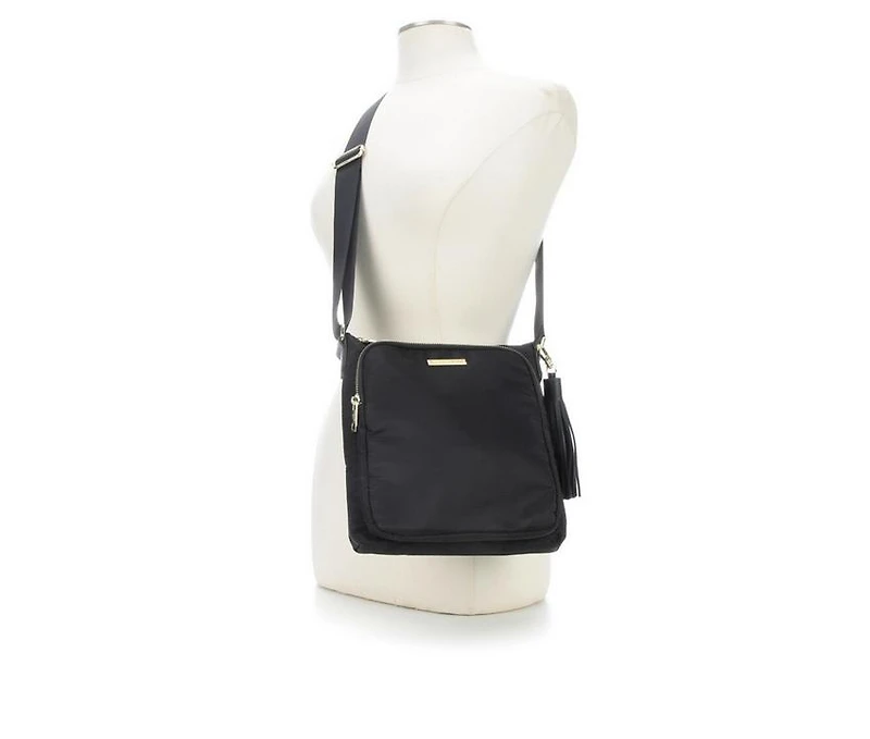 Madden Girl Nylon Tassel Crossbody Handbag