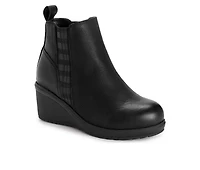 Women's MUK LUKS England Oxford Wedge Booties