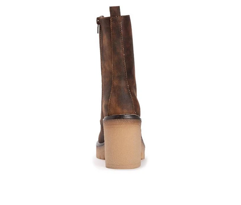 Women's MUK LUKS Riser Jazz Heeled Boot Lace Up Heeled Boots
