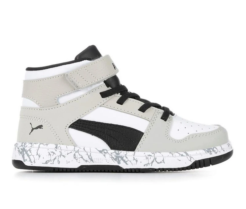 Boys' Puma Little Kid & Big Rebound Layup Mid Marble Sneakers