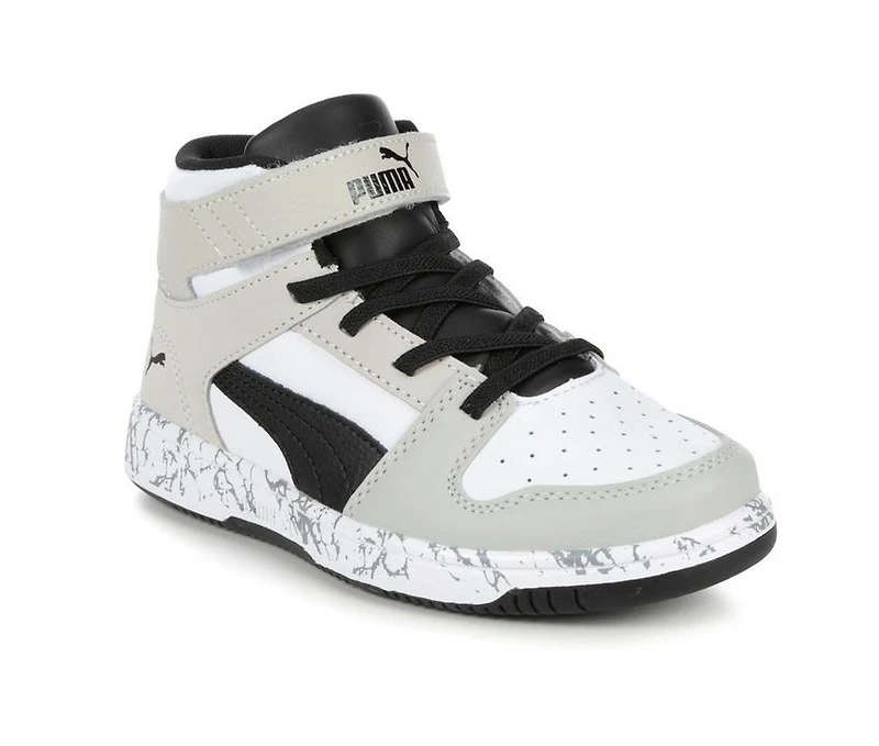 Boys' Puma Little Kid & Big Rebound Layup Mid Marble Sneakers