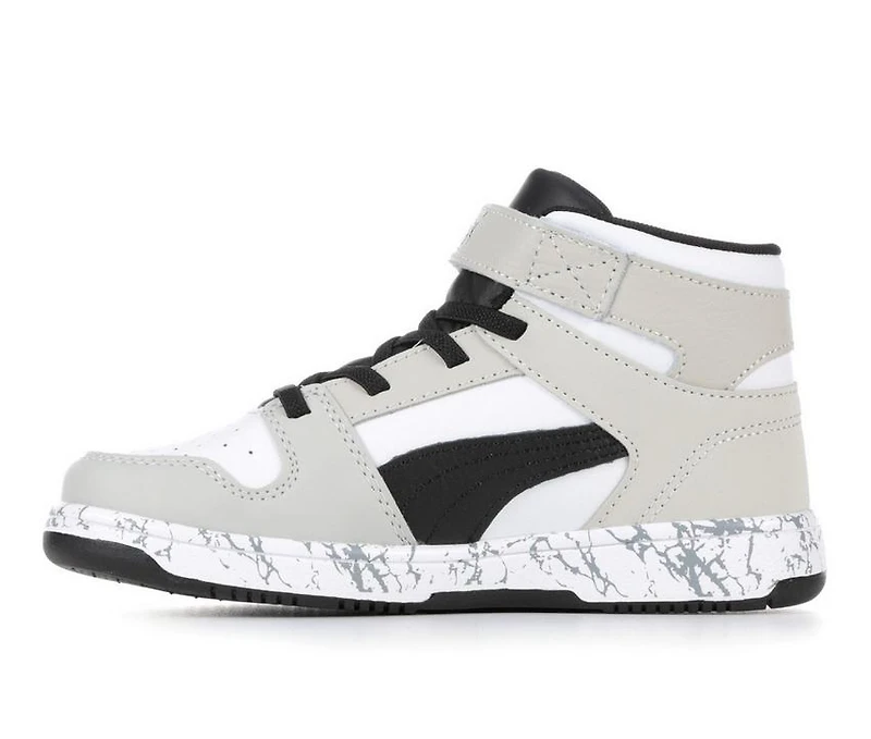 Boys' Puma Little Kid & Big Rebound Layup Mid Marble Sneakers
