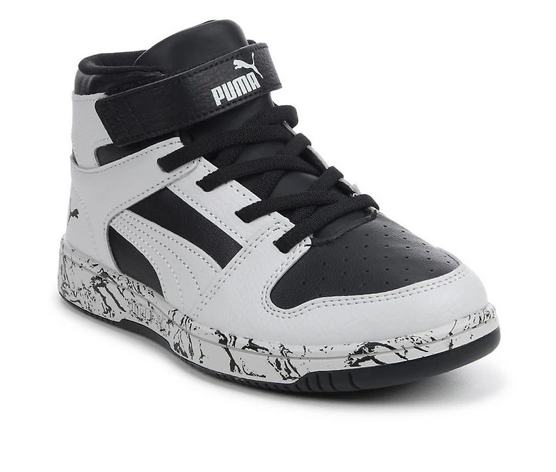 Boys' Puma Little Kid & Big Rebound Layup Mid Marble Sneakers
