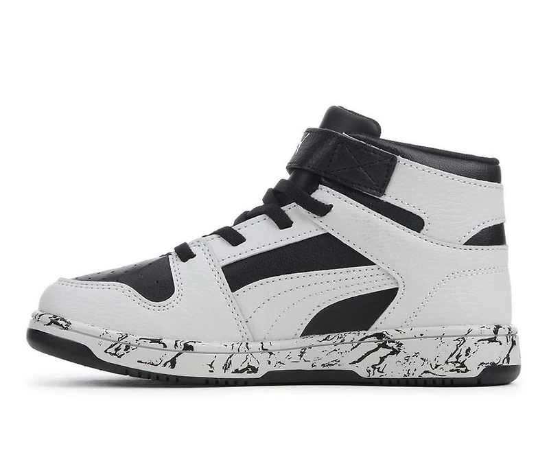Boys' Puma Little Kid & Big Rebound Layup Mid Marble Sneakers