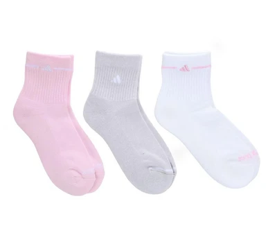 Adidas 3pr Womens Cush Sport Quarter Socks