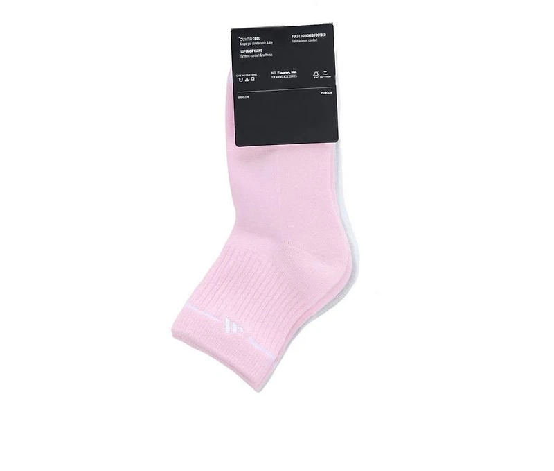 Adidas 3pr Womens Cush Sport Quarter Socks