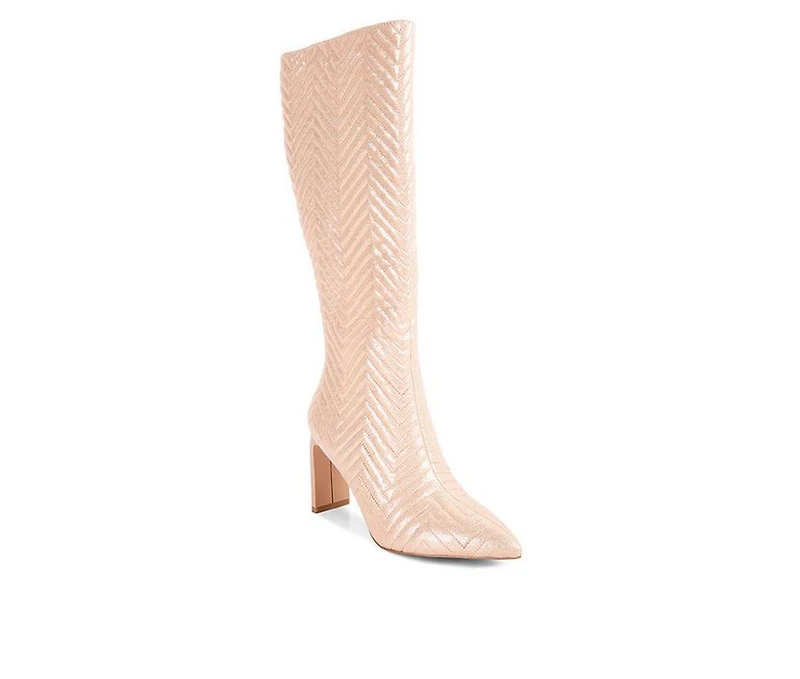 Women's London Rag Prinkles Knee High Heeled Boots