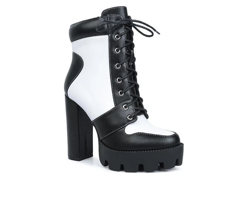 Women's London Rag Moos Lace Up Platform Heel Boots