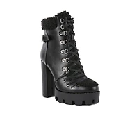 Women's London Rag Pines Lace Up Heeled Platform Boots