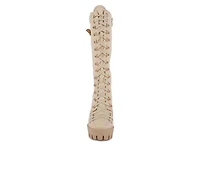 Women's London Rag Magnolia Knee High Lace Up Boots