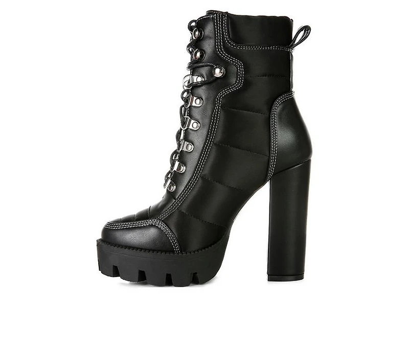 Women's London Rag Scotch Lace Up Heeled Booties