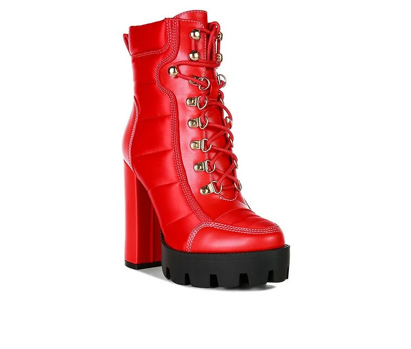 Women's London Rag Scotch Lace Up Heeled Booties