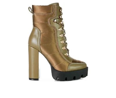 Women's London Rag Scotch Lace Up Heeled Booties