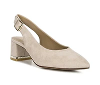 Women's London Rag Top Job Block Heel Pumps