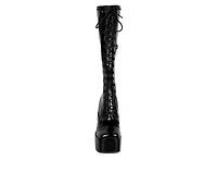 Women's London Rag Snowflakes Knee High Platform Boots