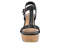 Women's Journee Collection Matildaa Cork Wedge Sandals