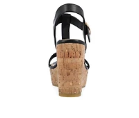 Women's Journee Collection Matildaa Cork Wedge Sandals