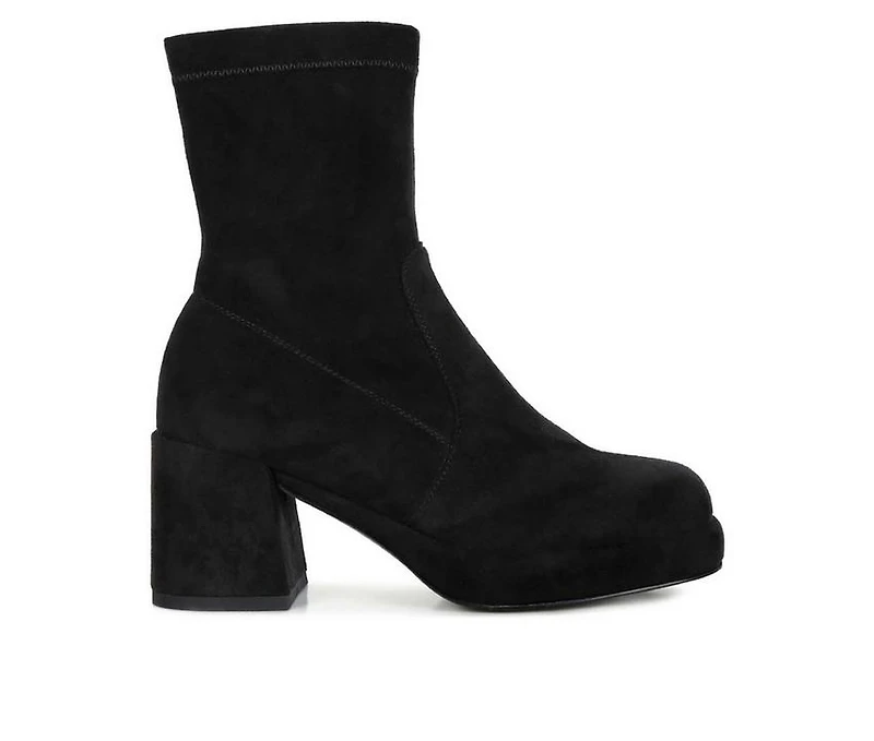 Women's Rag & Co Two Cubes Heeled Booties