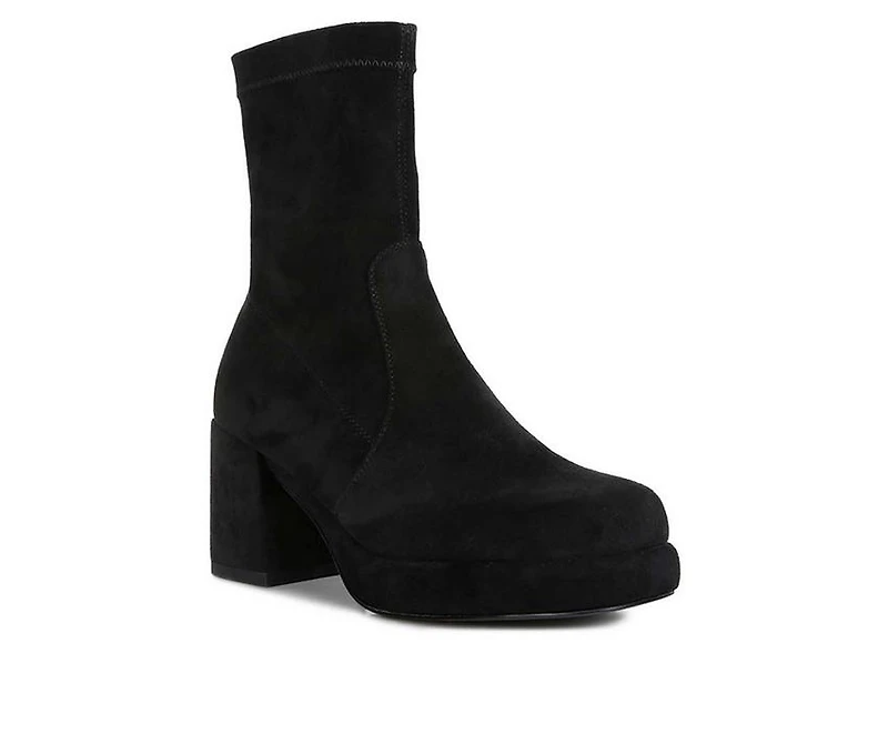 Women's Rag & Co Two Cubes Heeled Booties