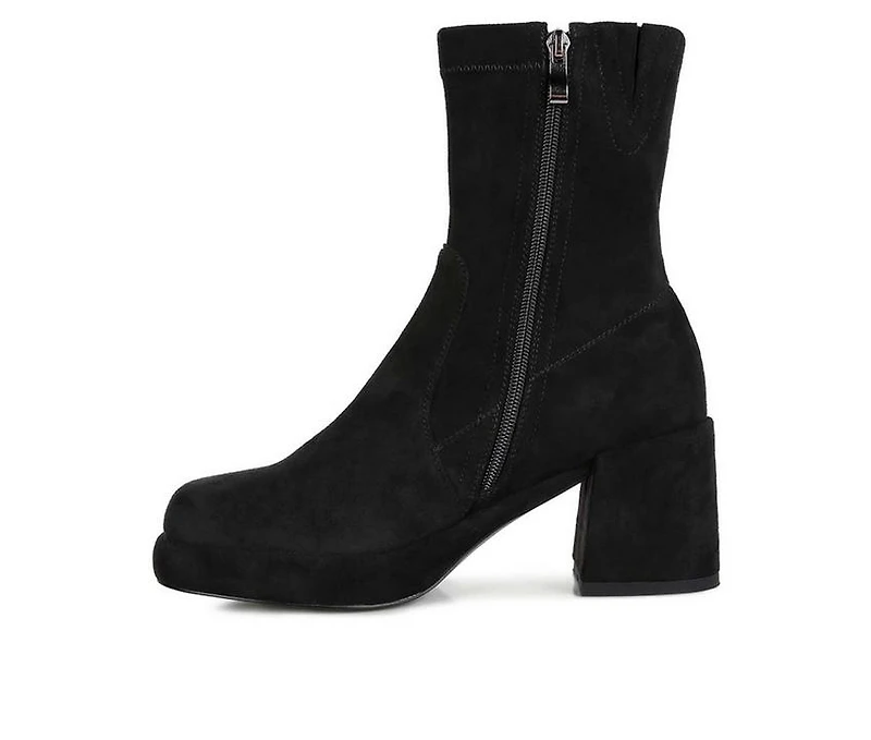 Women's Rag & Co Two Cubes Heeled Booties