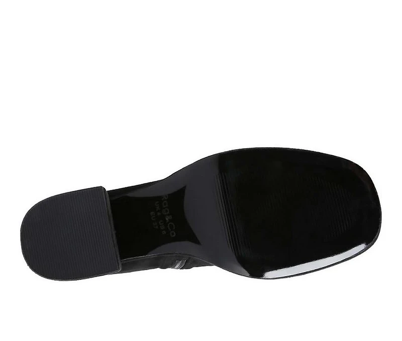 Women's Rag & Co Two Cubes Heeled Booties