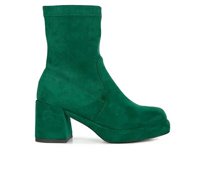 Women's Rag & Co Two Cubes Heeled Booties